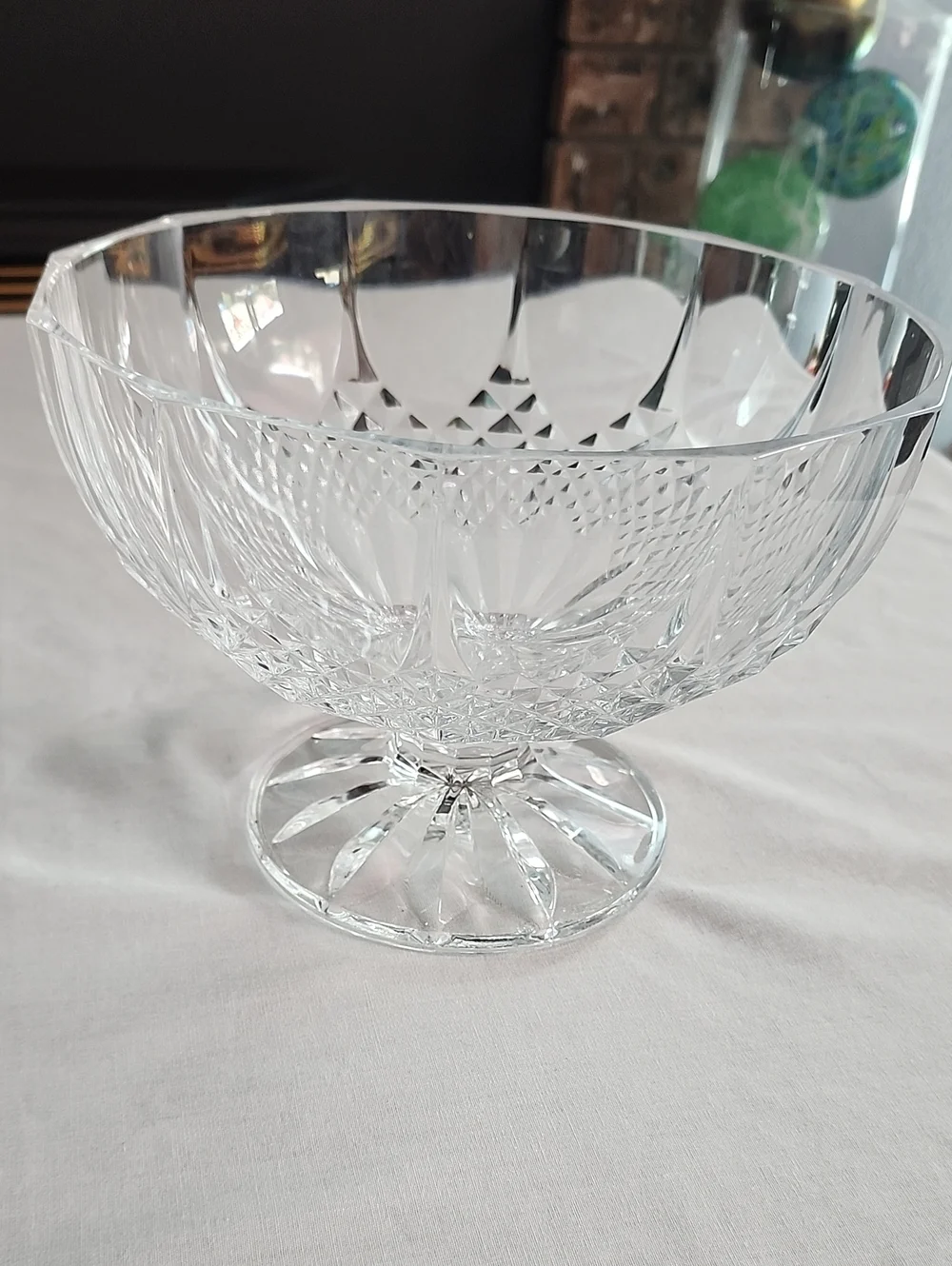 Cristal d'Arques-Durand Vintage Pedestool Footed Bowl 